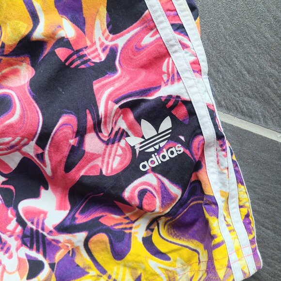 Adidas Multicolor Allover Print Party Swim Shorts Men's Size Small - Picture 4 of 6
